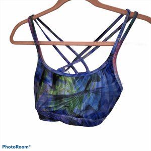 athleta periwinkle liberty floral padded sports bra bikini top  XS